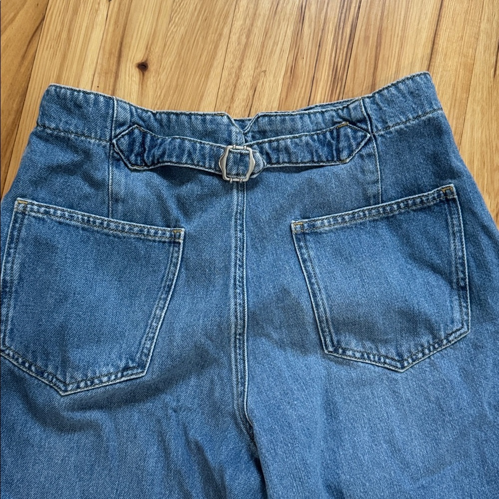 Anthropologie Pilcro wide leg Corset High-Rise Crop Culotte Jeans - Picture 10 of 15